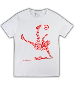 Прикольные футболки: футболист 1 на белом